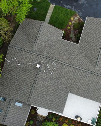 Aerial view of roofing restoration by Toro Contracting LLC for enhanced durability